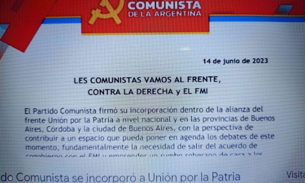 Que El Pc Rompa De Una Buena Vez Con UniÓn Por La Patria Partido De